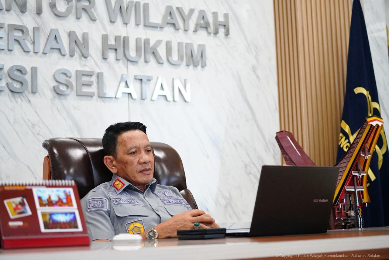 Kanwil Kemenkum Sulsel Perkuat Komitmen Integritas, Ikuti Webinar Nasional Anti Korupsi