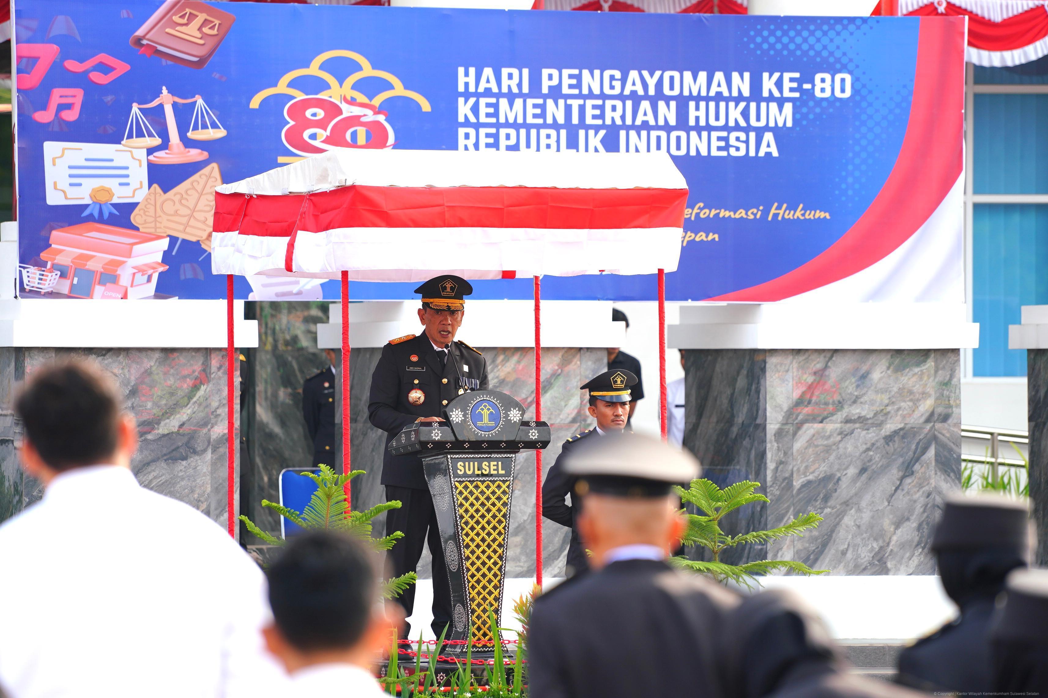 Hari Pengayoman ke-80, Kakanwil Andi Basmal Ajak Jajaran Teladani Semangat Para Pendahulu