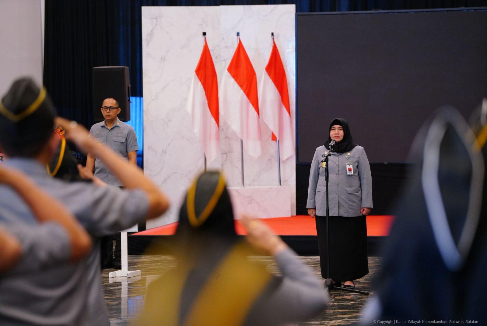 Kadiv P3H Tekankan Disiplin dan Integritas dalam Apel Pagi di Kanwil Kemenkum Sulsel