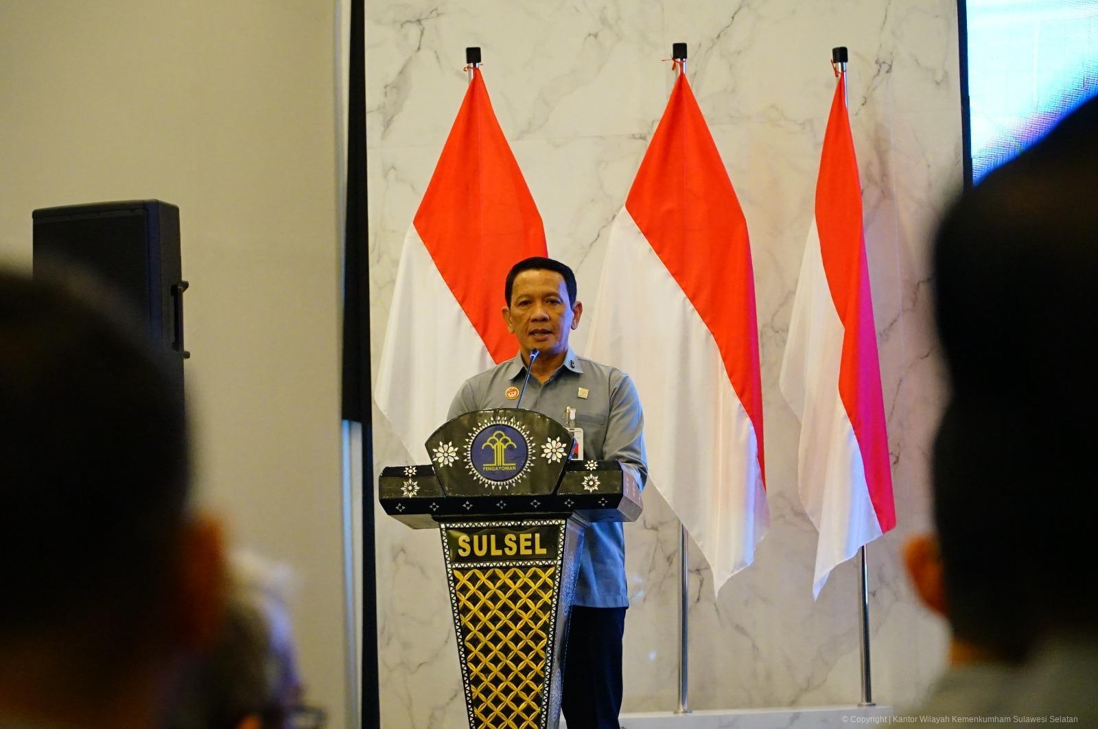 Kanwil Kemenkum Sulsel Catat 567 Rancangan Produk Hukum Daerah Telah Diharmonisasi, Kakanwil Paparkan dalam Sosialisasi Uji Kompetensi Perancang