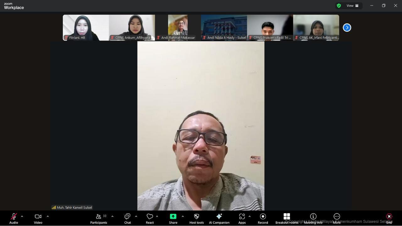 Kabid AHU Ingatkan Kebersihan dan Komitmen Bersama Bangun Zona Integritas WBBM