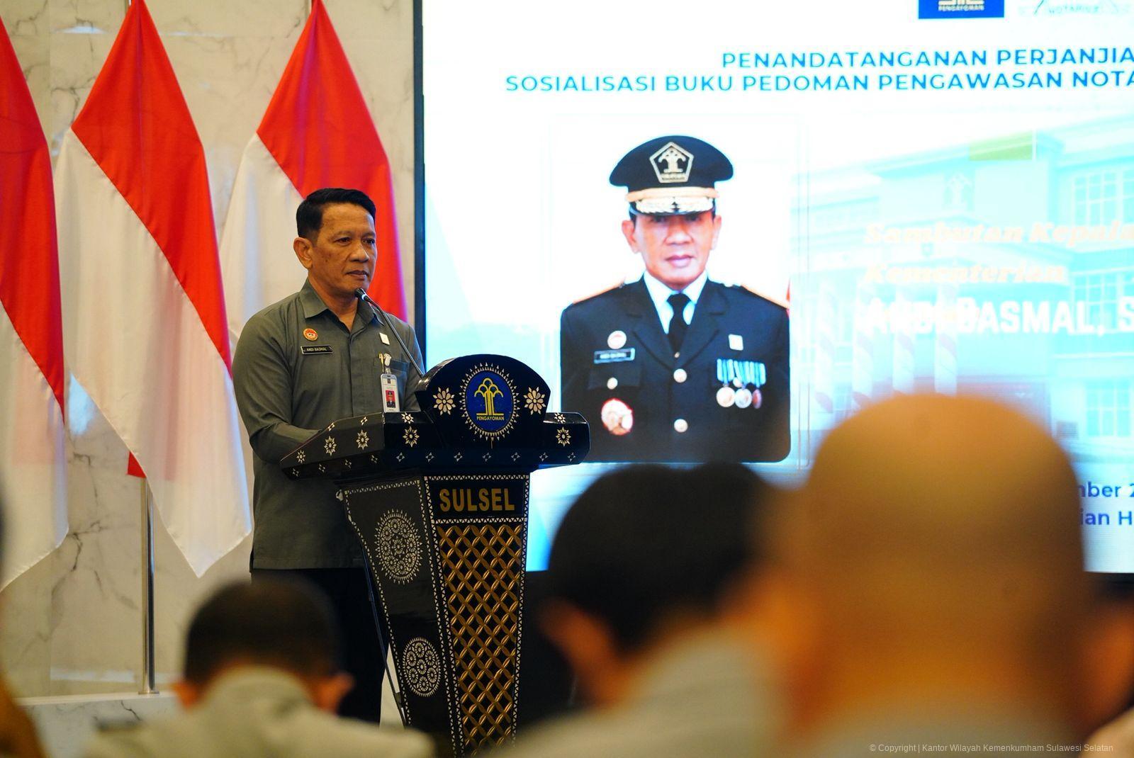 Sosialisasi Buku Panduan, Kanwil Kemenkum Sulsel Perkuat Integritas dan Profesionalisme Notaris