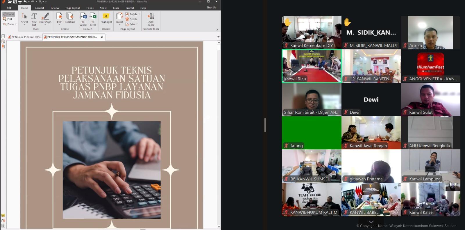 Optimalisasi PNBP, Kanwil Kemenkum Sulsel Siap Bentuk Satgas Fidusia