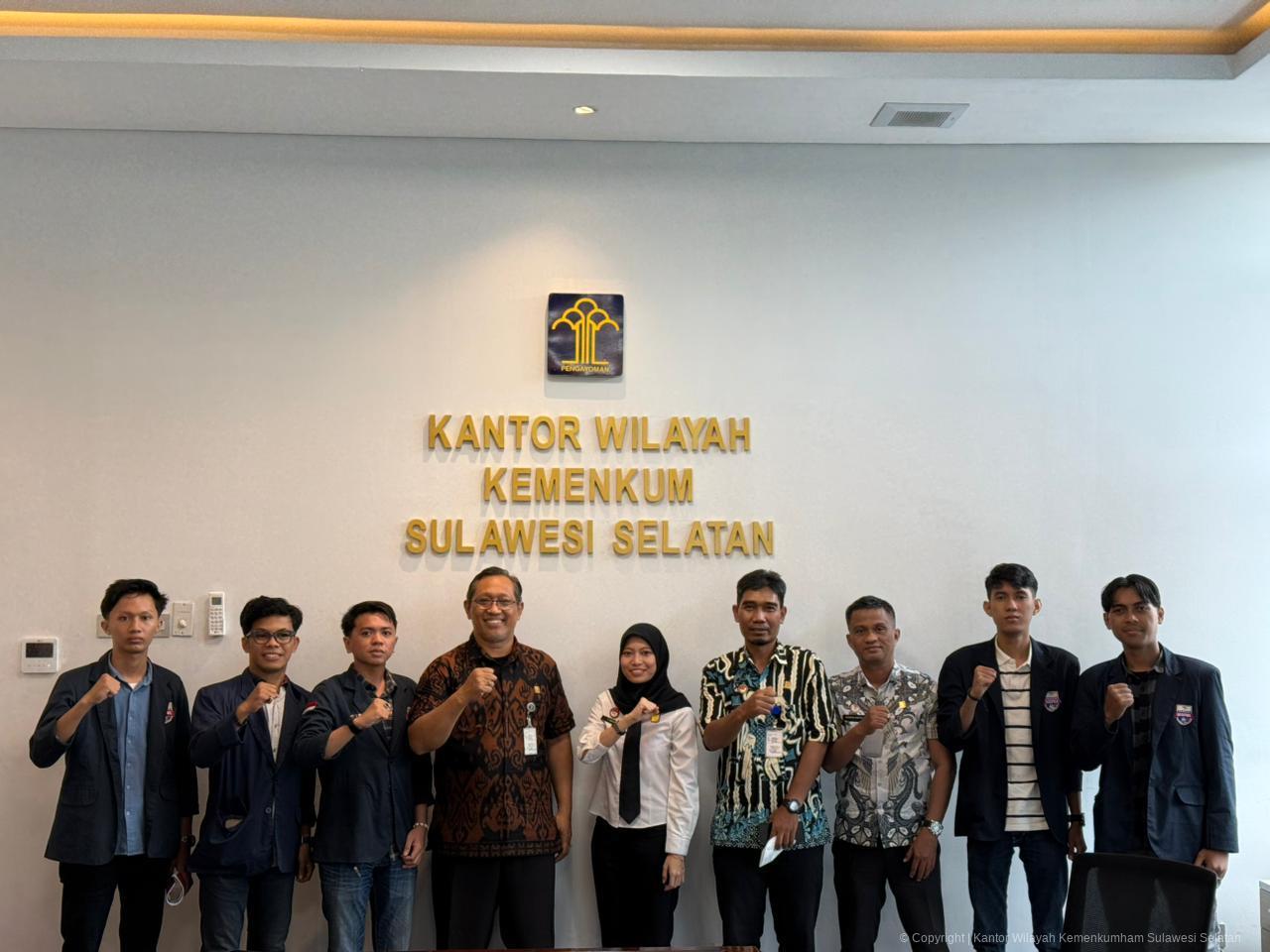 Kanwil Kemenkum Sulsel Sambut Baik Kunjungan BEM FH Unibos, Siap Jadi Narasumber LDK