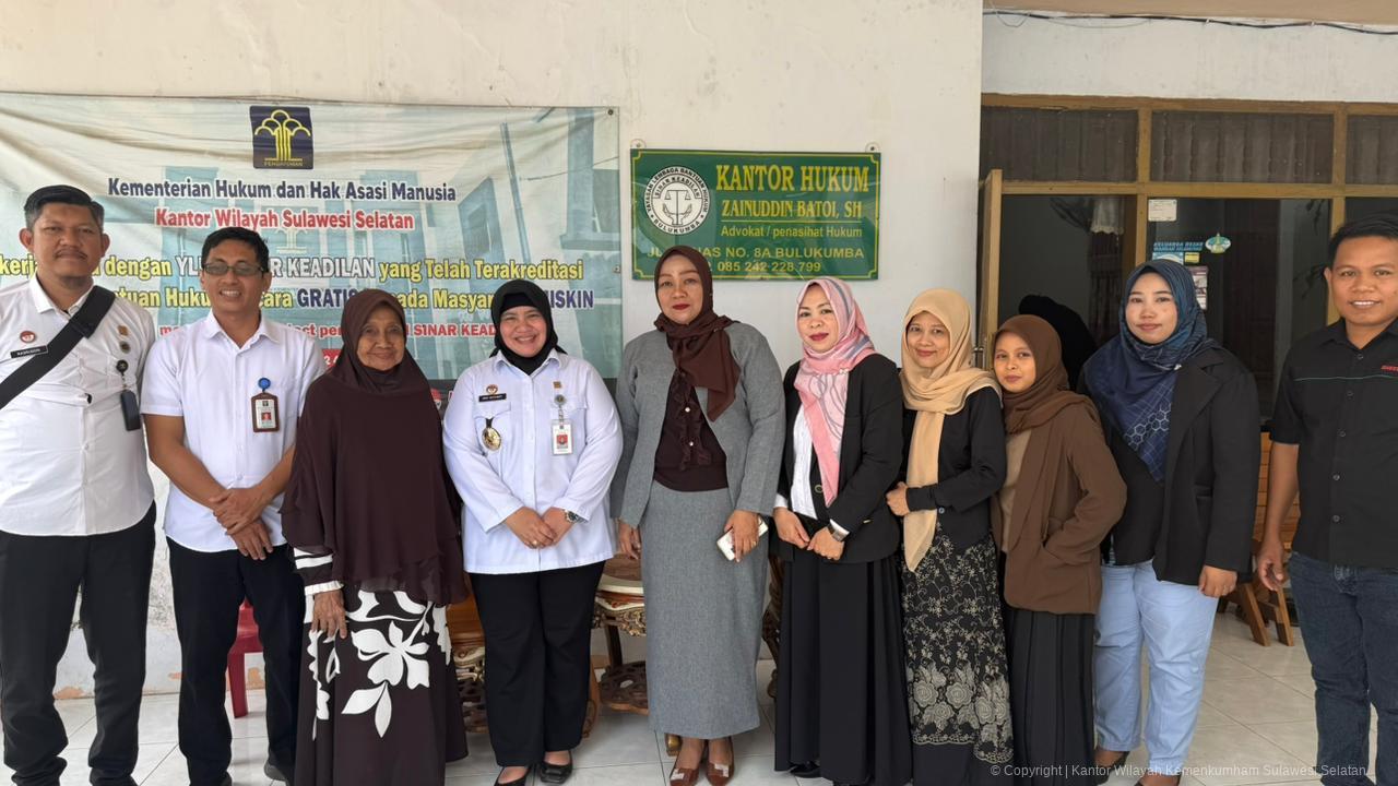 Kanwil Kemenkum Sulsel Perkuat Akuntabilitas Bantuan Hukum Lewat Monev Dua OBH di Bulukumba