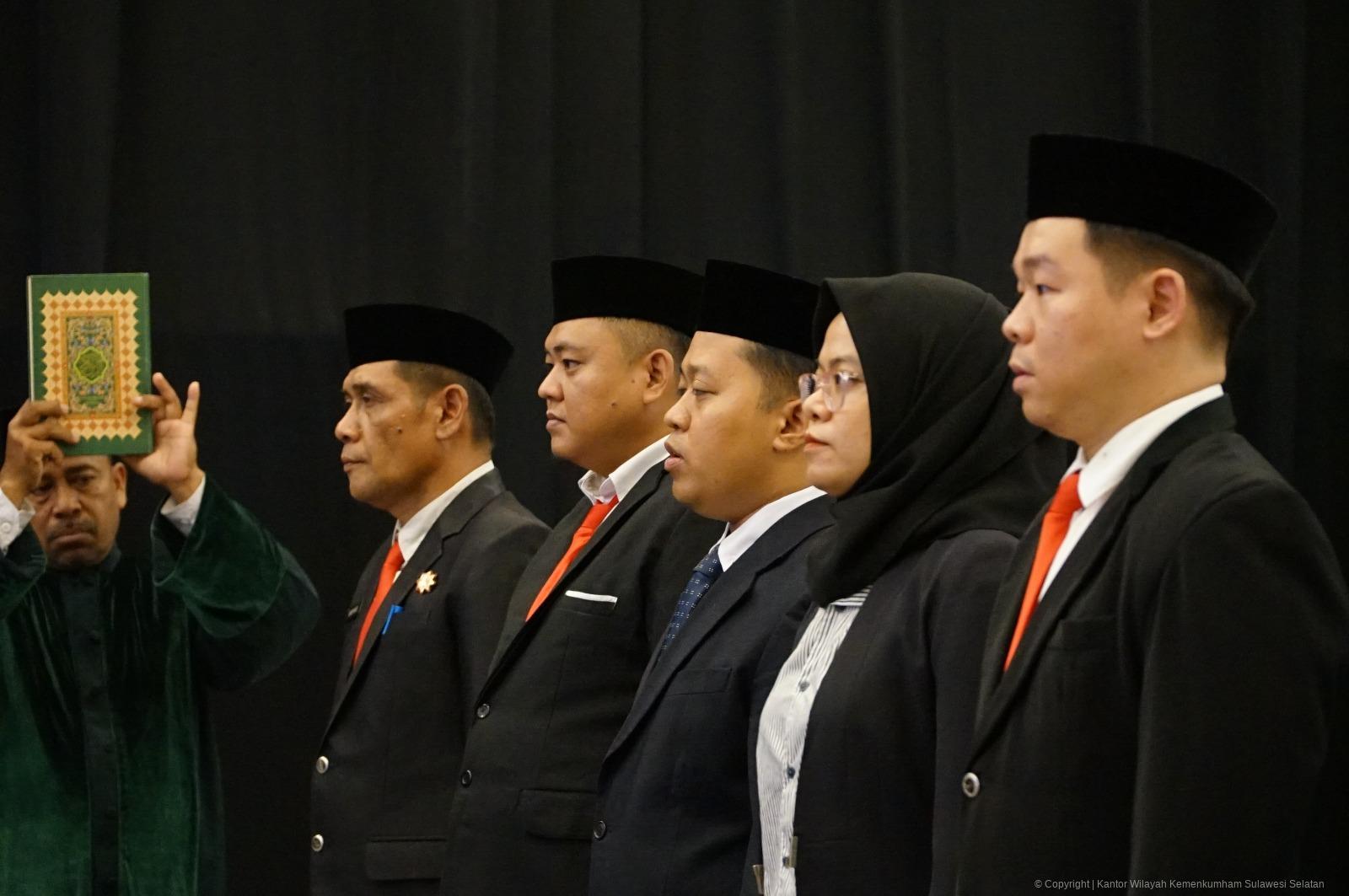 Kakanwil Lantik 3 Profesi Strategis, Tekankan Profesionalisme Dalam Penegakan dan Pelayanan Hukum