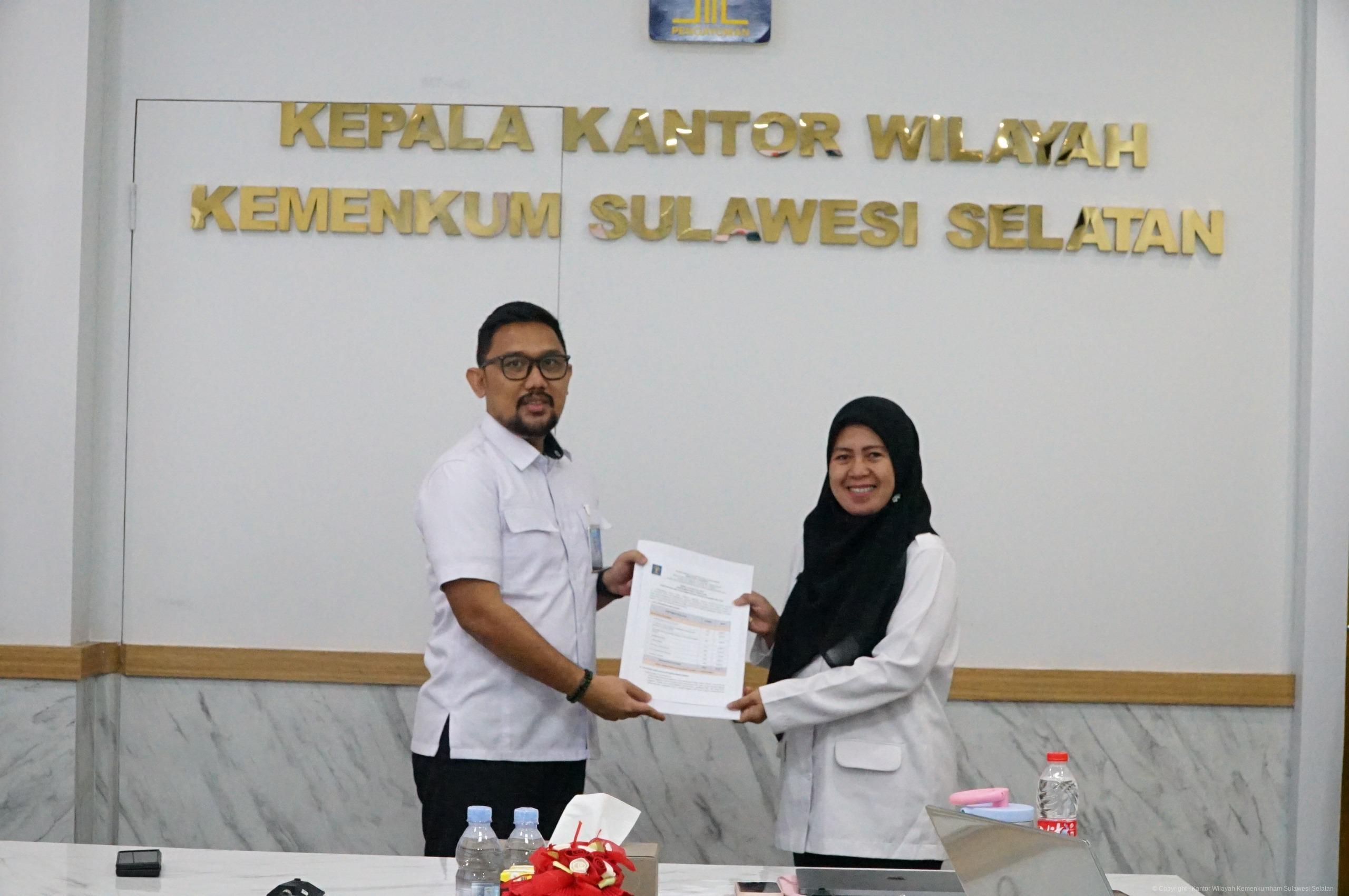 Kanwil Kemenkum Sulsel Raih Level 3 dalam Evaluasi Manajemen Risiko