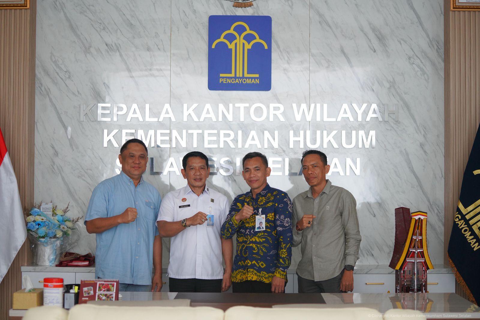 Kanwil Kemenkum Sulsel dan BSI KCP Makassar KIMA Bahas Penguatan Kolaborasi Lintas Sektor