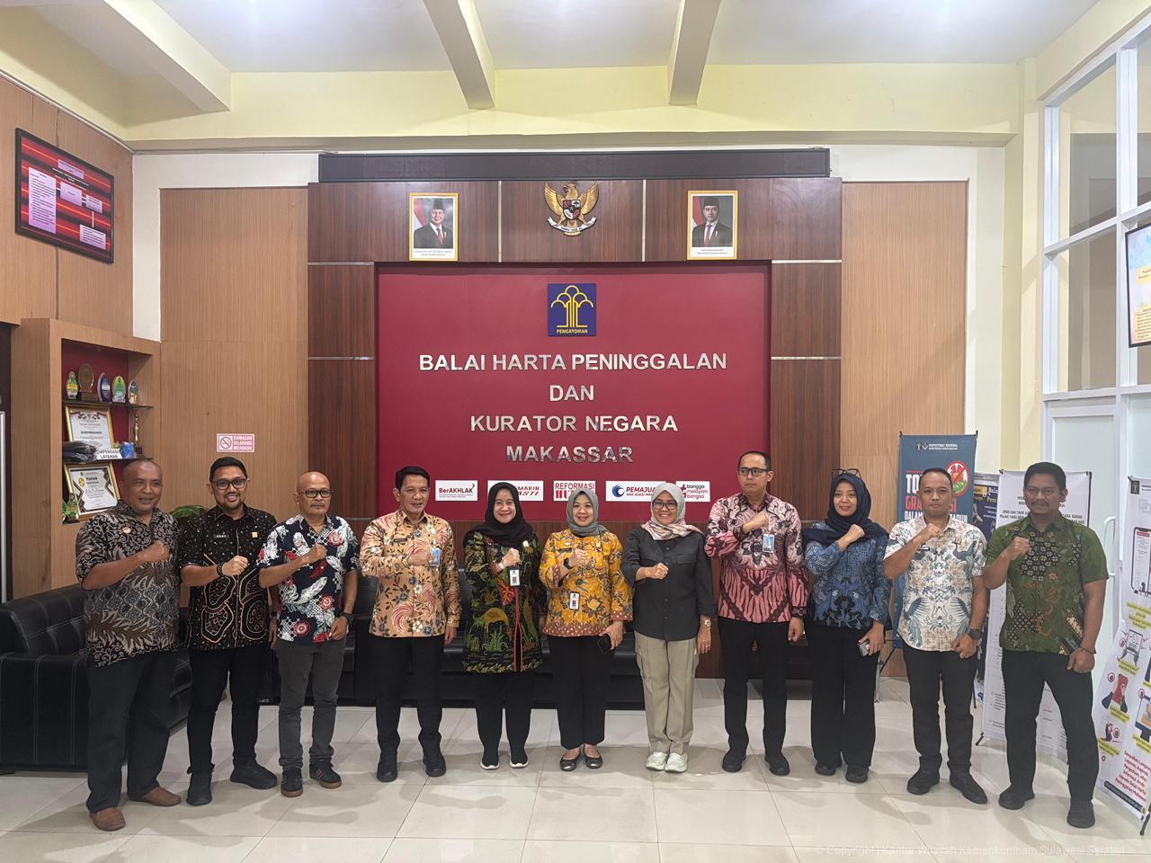 Karo Keuangan, BMN, dan Perencanaan Setjen Kemenkum Sambangi BHP Makassar