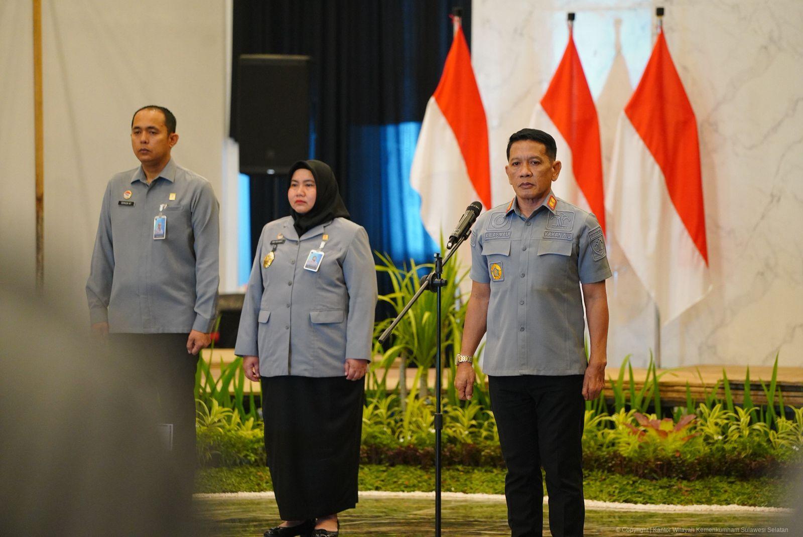 Kakanwil Kemenkum Sulsel Sampaikan Arahan Strategis Pada Apel Pagi Awal Pekan