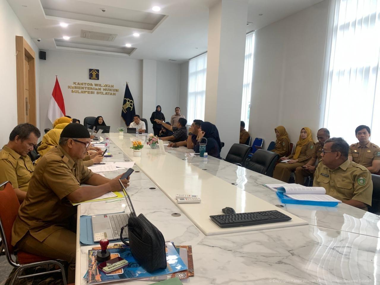 Kanwil Kemenkum Sulsel Harmonisasi 3 Ranperda Kota Pare-pare, Diusulkan Dapat Dilanjutkan