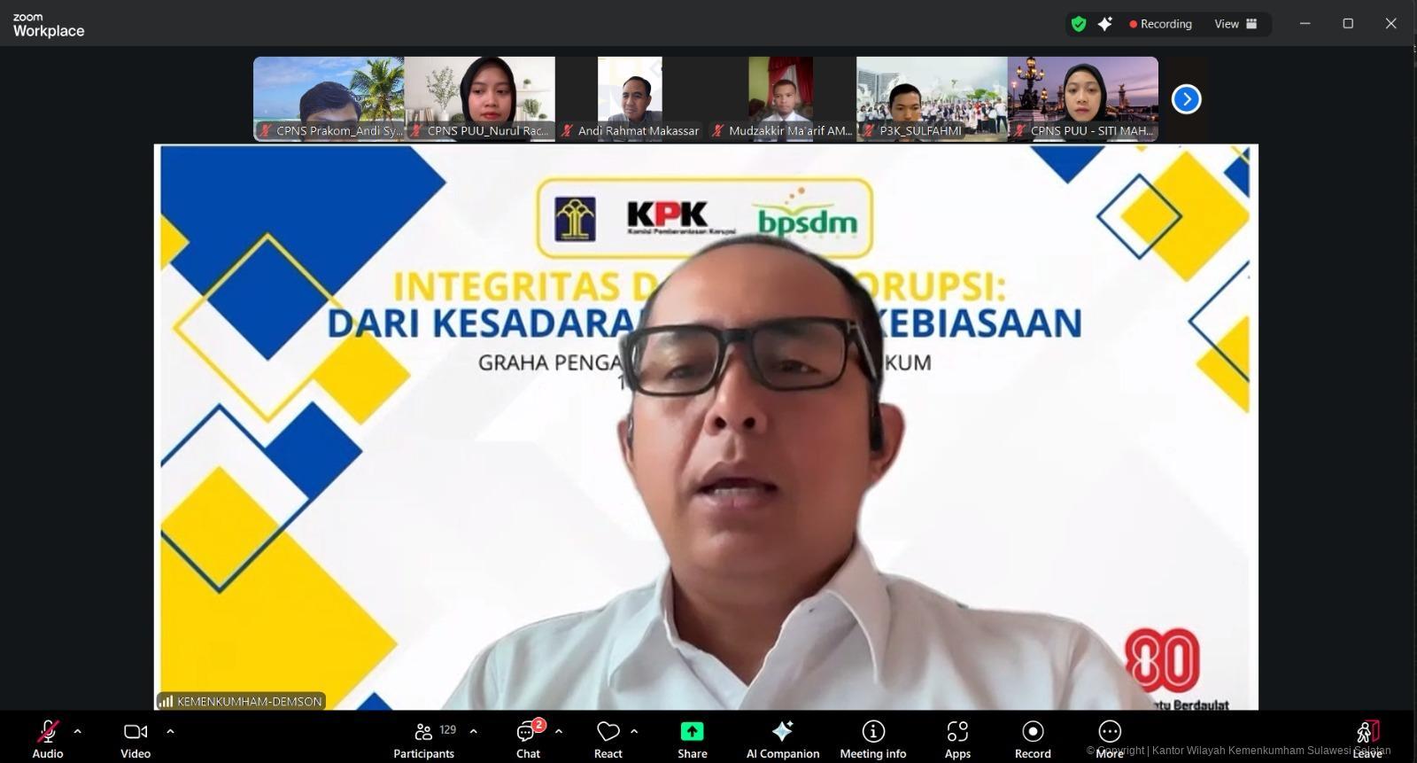 Arahan Kadiv Pelayanan Hukum di Apel Virtual, Tekankan Penguatan Kerja Tim dan Perencanaan di Tahun 2026