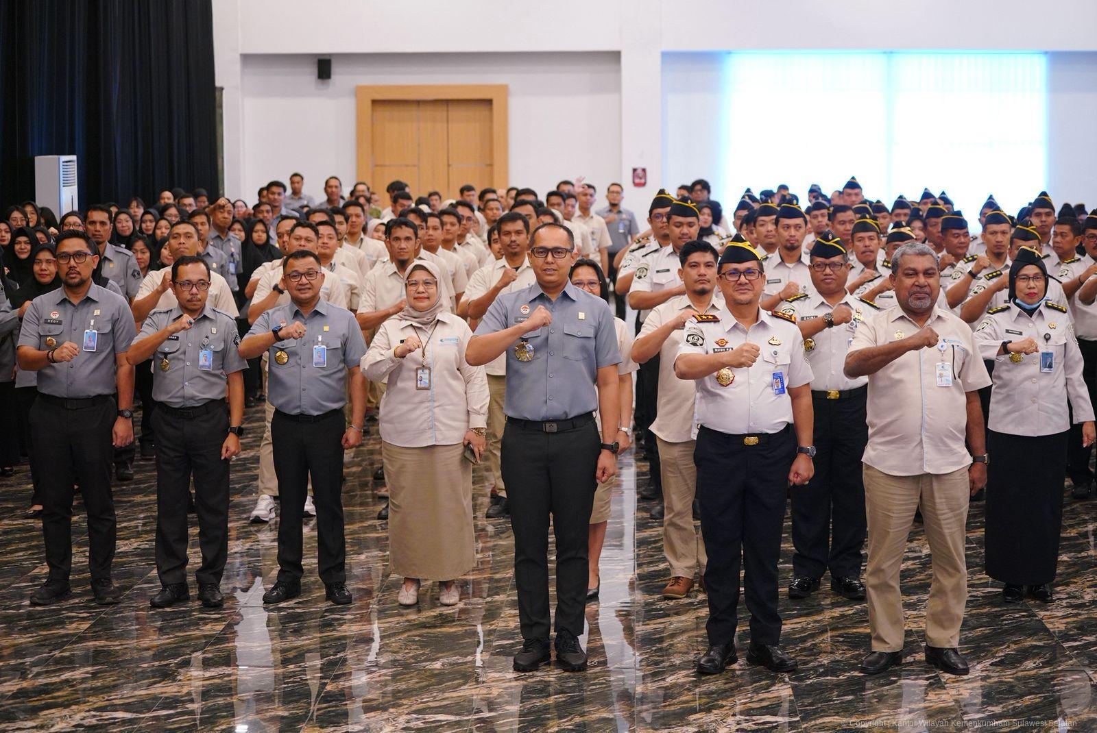 Kanwil Kemenkum Sulsel Ikuti Apel Bersama dengan Kemenko, Perkuat Sinergi Antar Kementerian