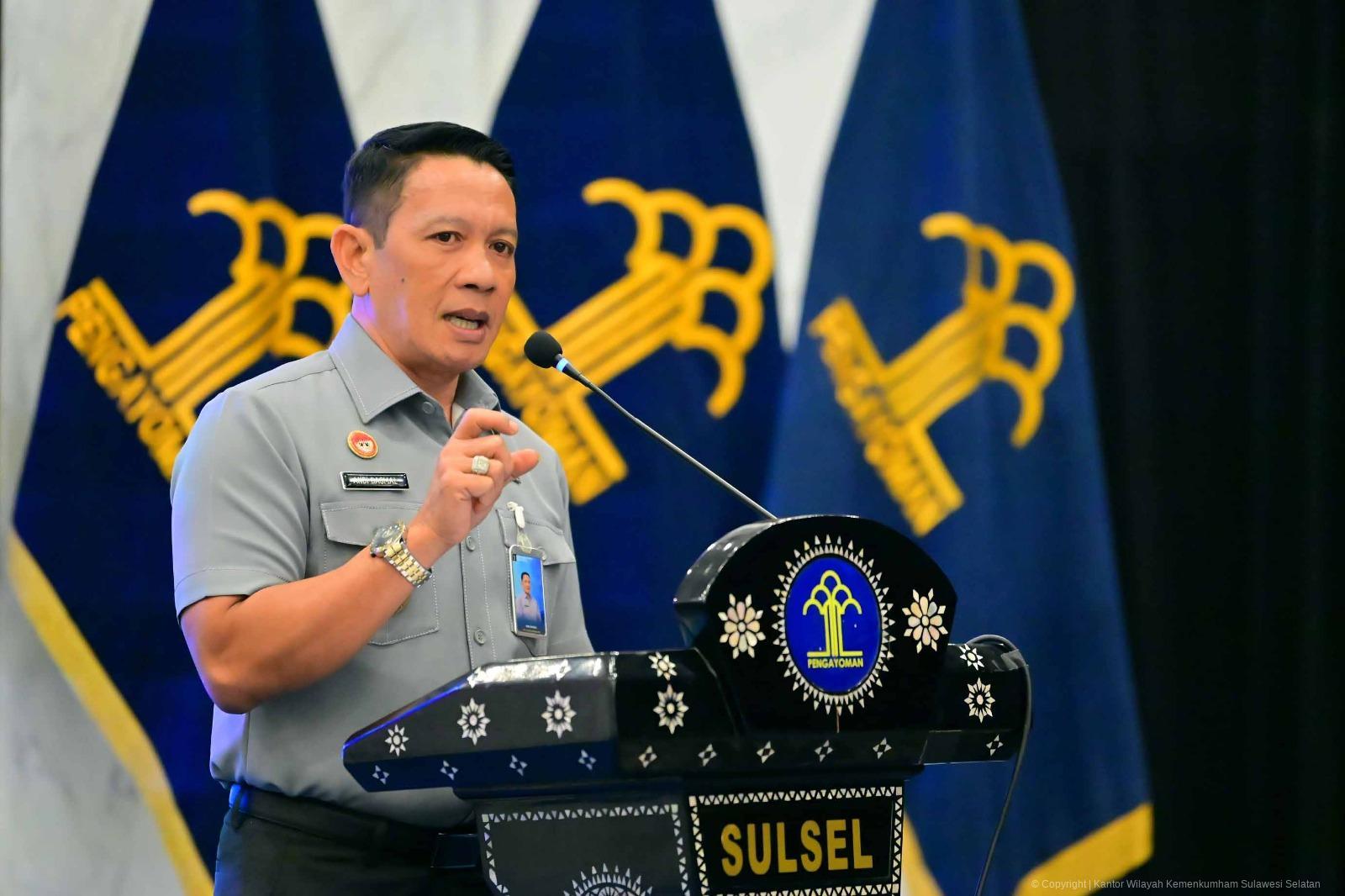 Satukan Langkah Wujudkan Birokrasi Bersih dan Melayani, Kanwil Kemenkum Sulsel Tandatangani Komitmen Pembangunan ZI Tahun 2026