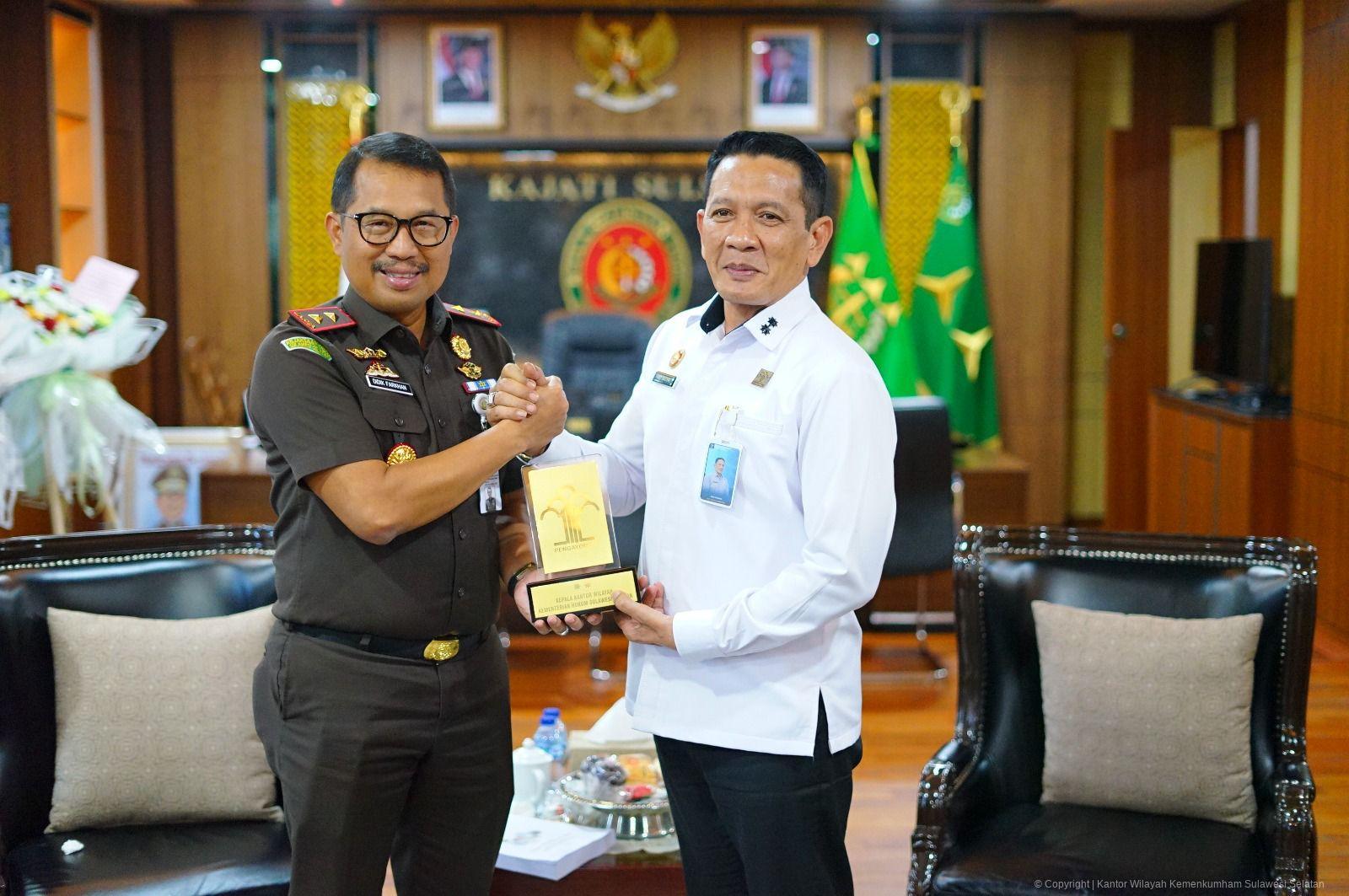 Kakanwil Kemenkum Sulsel Temui Kajati Sulsel, Bahas Sinergi di Bidang Hukum