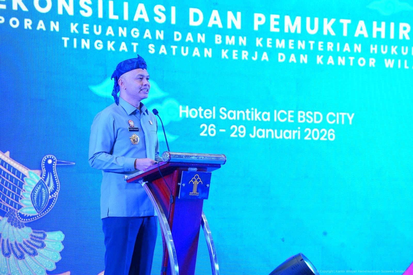 Kanwil Kemenkum Sulsel Komitmen Jaga Kualitas Laporan Keuangan dan BMN Melalui Rekonsiliasi Data Tahun 2025