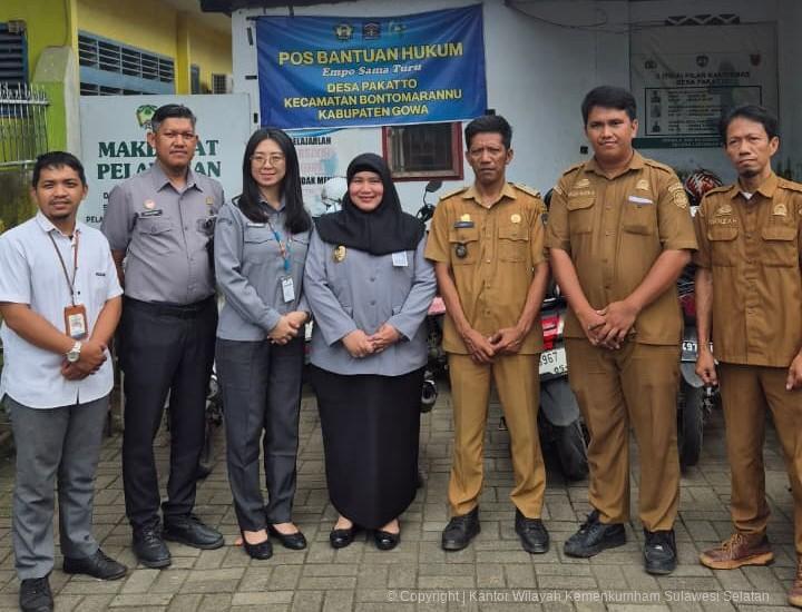 Perkuat Akses Keadilan, Kanwil Kemenkum Sulsel Sosialisasikan Bantuan Hukum Gratis dan Bentuk Posbankum Desa Pakatto