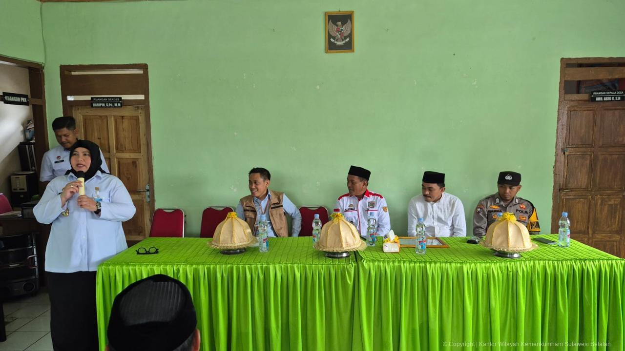 Penyuluhan Hukum di Desa Taring, Kanwil Kemenkum Sulsel Perkuat Pemahaman Bantuan Hukum Gratis