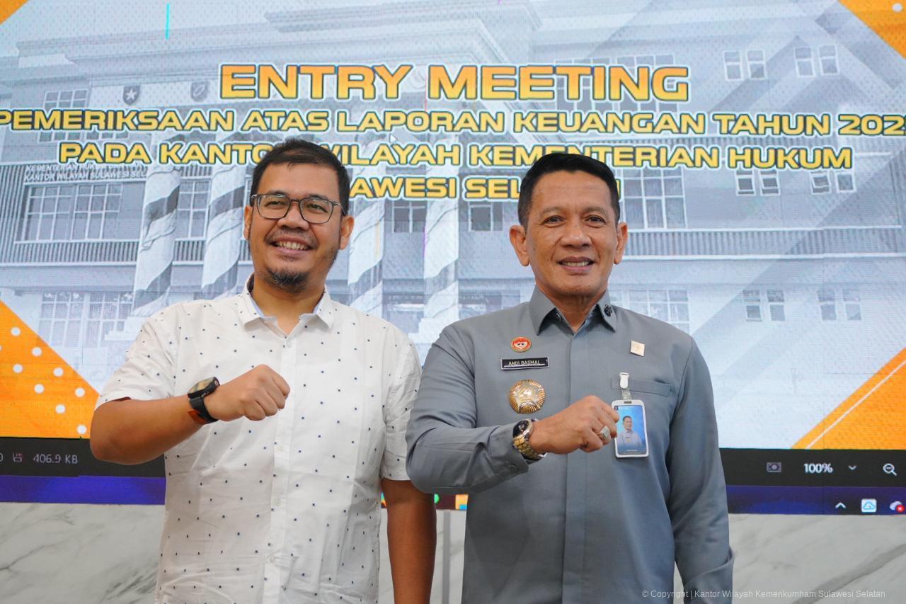 Entry Meeting Pemeriksaan Laporan Keuangan 2025, Kakanwil Kemenkum Sulsel Tekankan Akuntabilitas