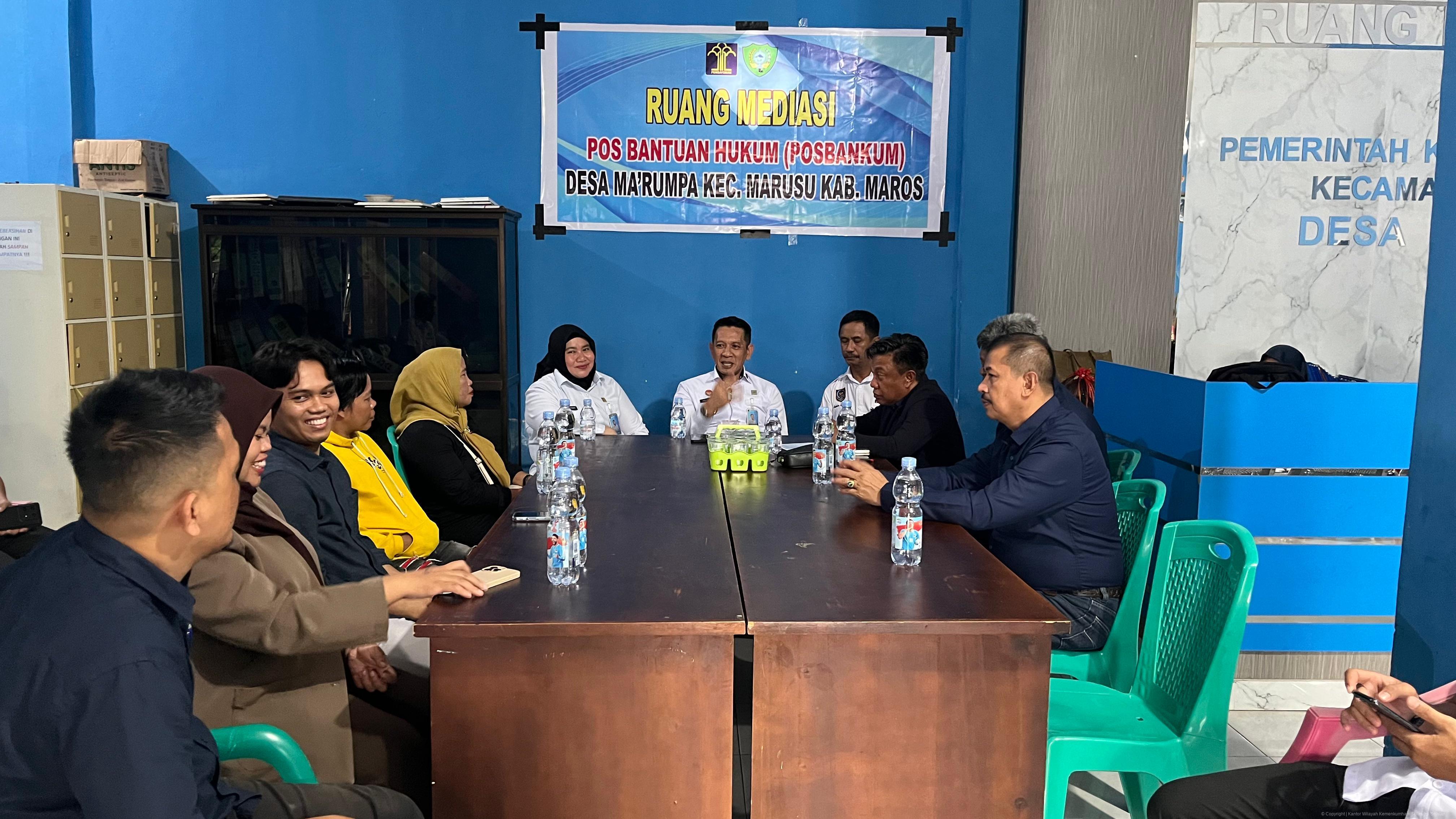 Kanwil Kemenkum Sulsel Dampingi Posbankum Desa Tangani Masalah Hukum 