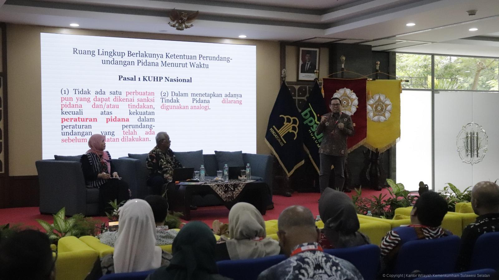 Kakanwil Kemenkum Sulsel Andi Basmal Ikuti Pembahasan Teknis KUHP dan KUHAP di UGM