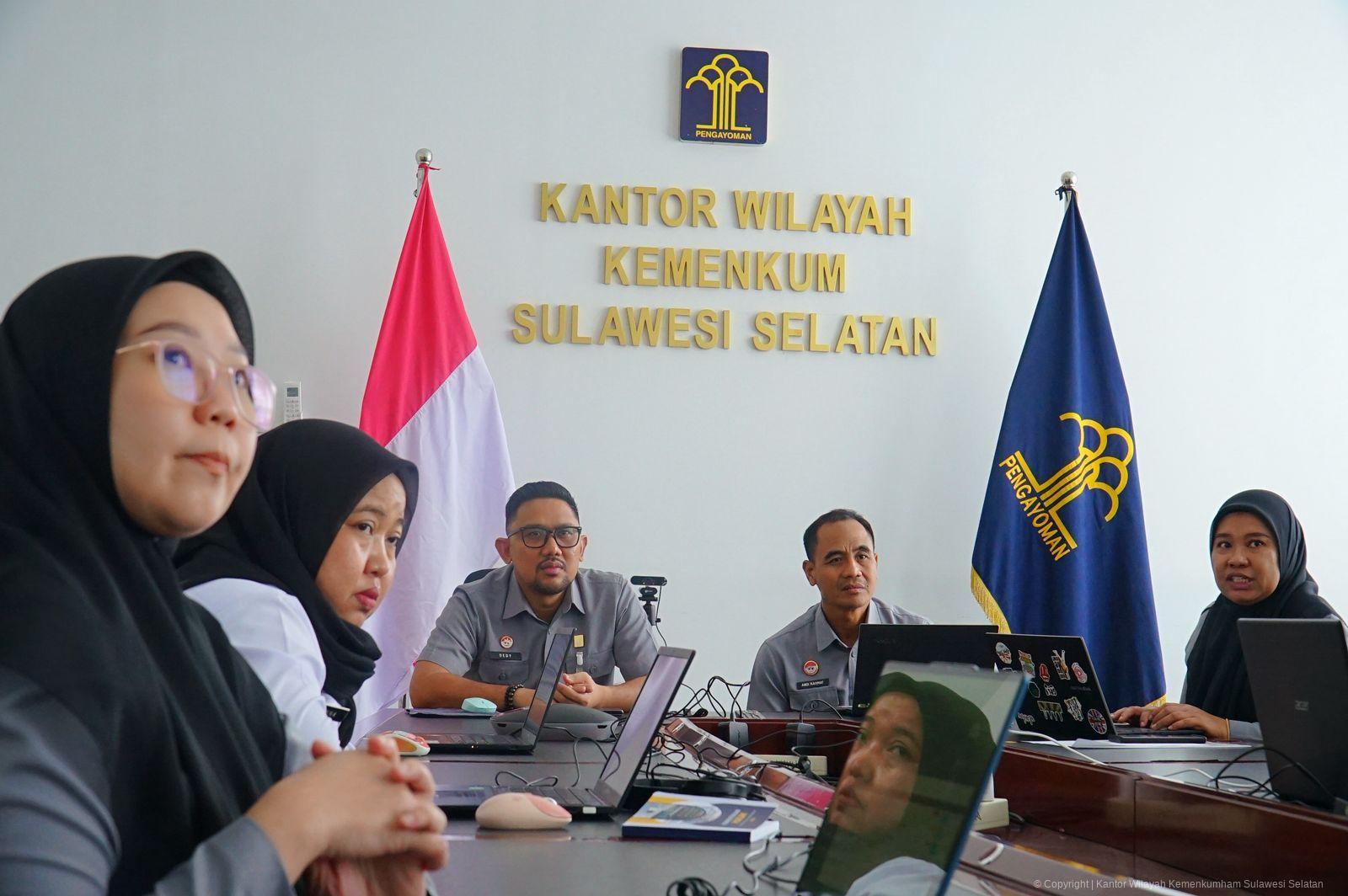 Kanwil Kemenkum Sulsel Ikuti Pembukaan Penilaian Kompetensi Jabatan Fungsional Secara Daring