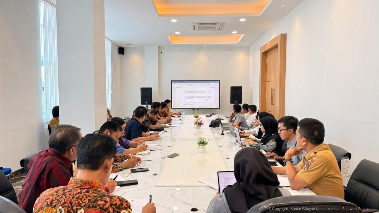 Kanwil Kemenkum Sulsel Harmonisasi Empat Rancangan Produk Hukum Kabupaten Tana Toraja
