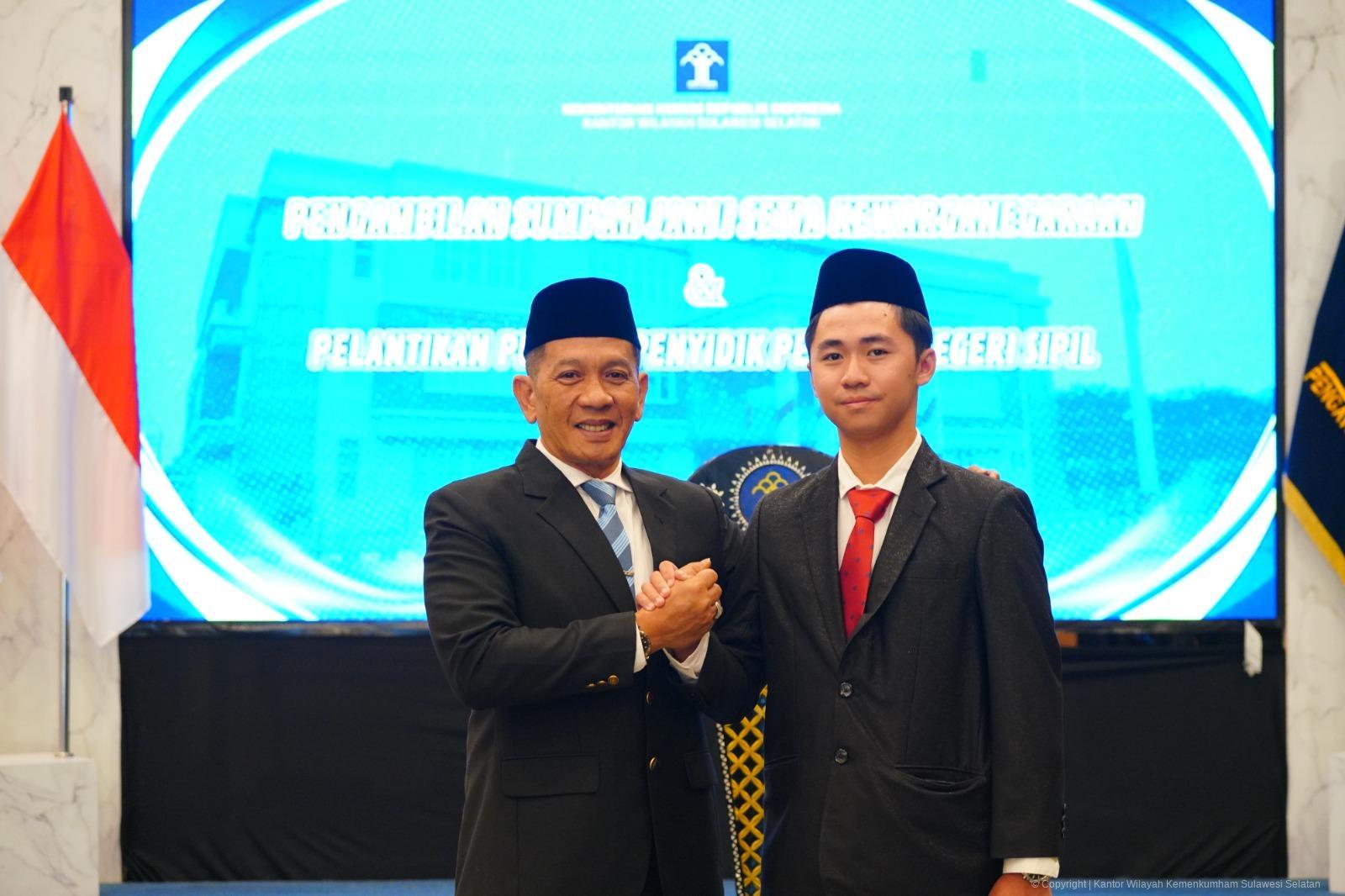 Pilih Jadi WNI, Kakanwil Ambil Sumpah Anak Berkewarganegaraan Ganda Asal Taiwan