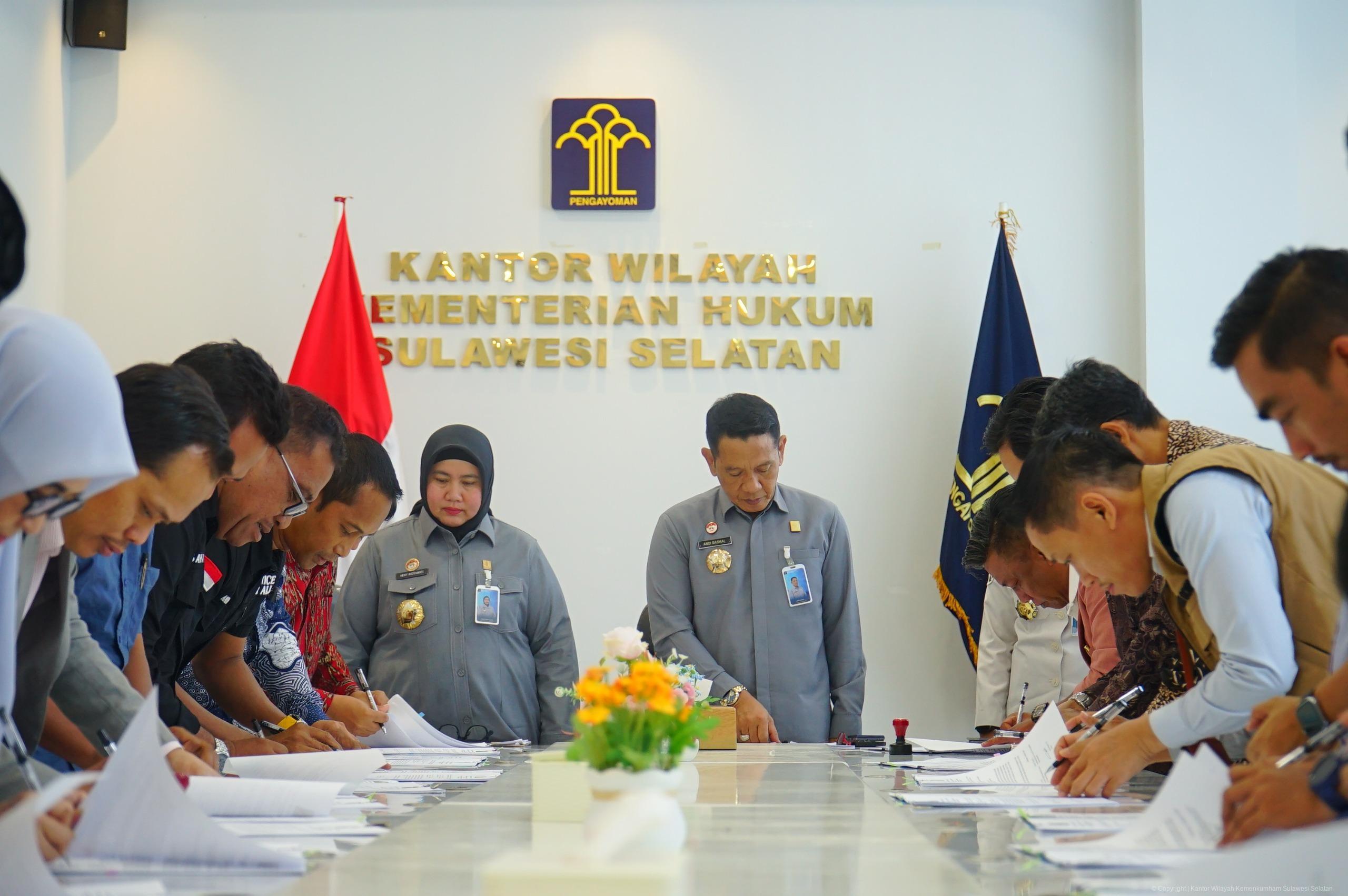 Kanwil Kemenkum Sulsel Gandeng OBH Terakreditasi, Salurkan Bantuan Hukum Secara Gratis di Tahun 2026