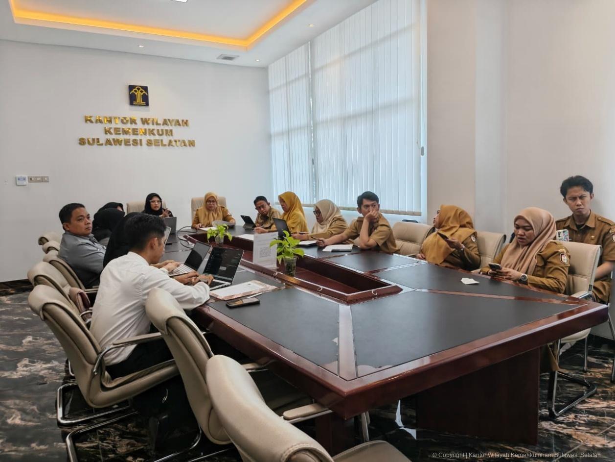 Kanwil Kemenkum Sulsel Fasilitasi Harmonisasi Rancangan Perwali Makassar tentang TPP ASN