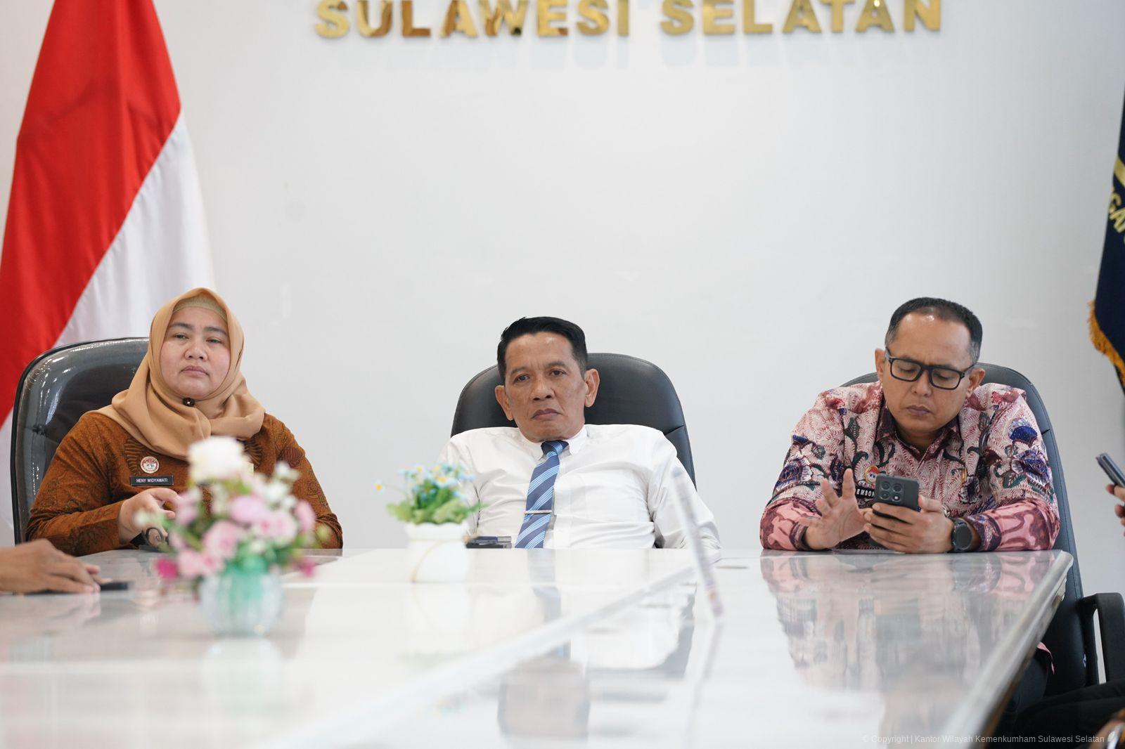 Kanwil Kemenkum Sulsel Ikuti Pelepasan Mudik Bersama Secara Virtual