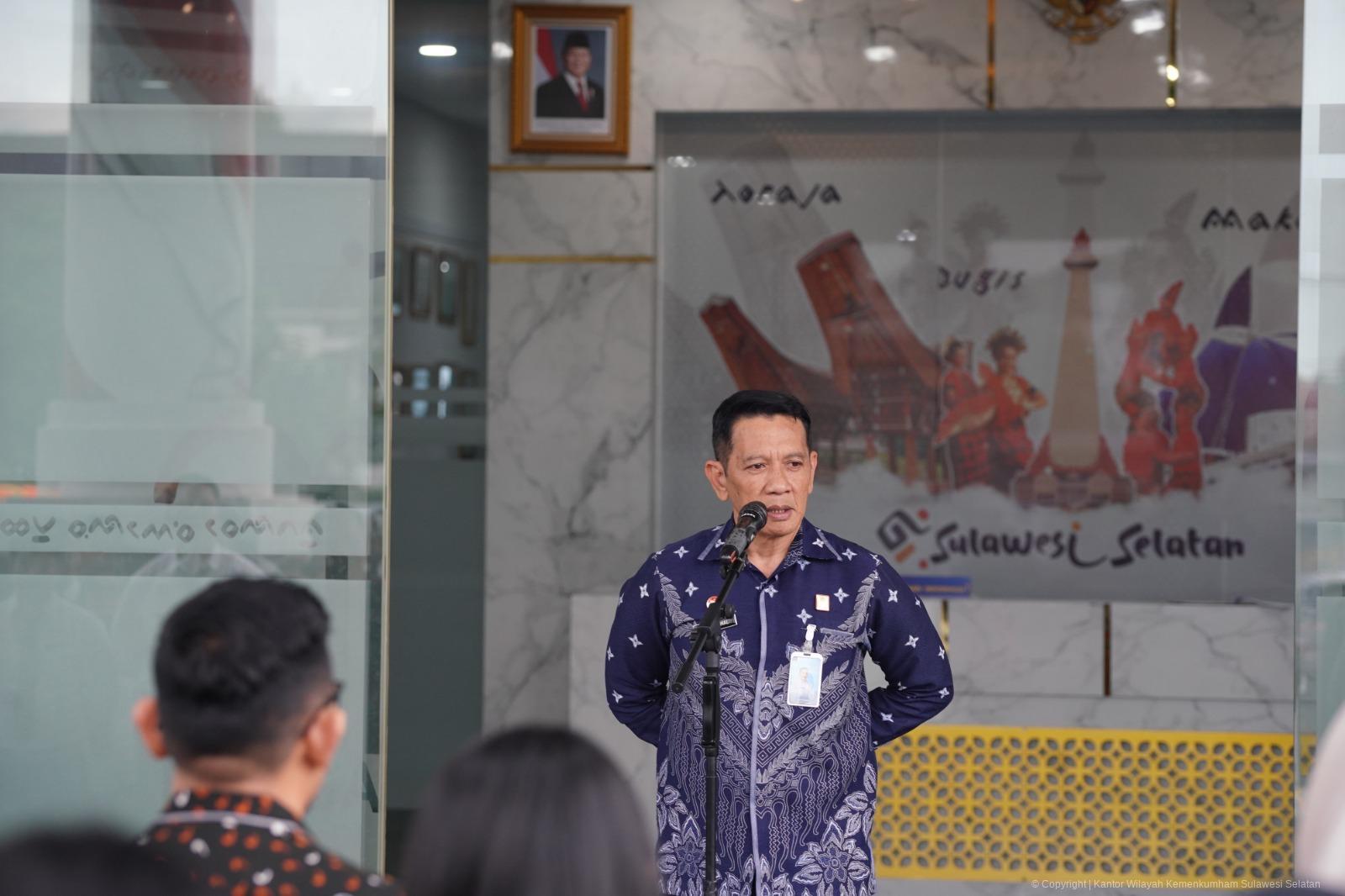 Kakanwil Andi Basmal Ingatkan Jajaran Kanwil Kemenkum Sulsel Hindari Gratifikasi dan Benturan Kepentingan