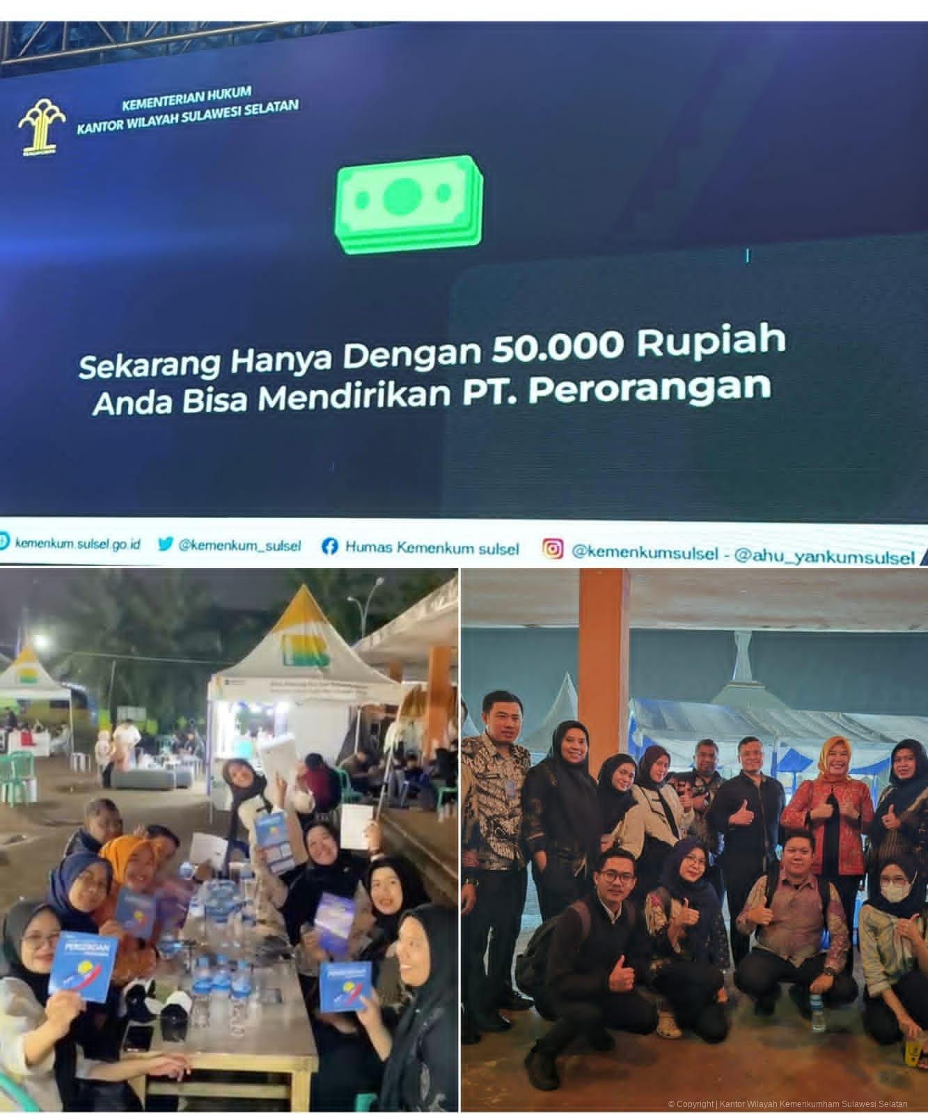 Di Tengah Semarak Festival Ramadan, Kemenkum Sulsel Dampingi UMKM Gowa Daftar Badan Hukum Langsung di Lapangan