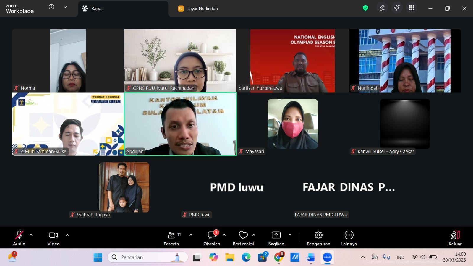 Kanwil Kemenkum Sulsel Fasilitasi Pemkab Luwu Harmonisasi Ranperda Tentang Penyaluran Dana Desa