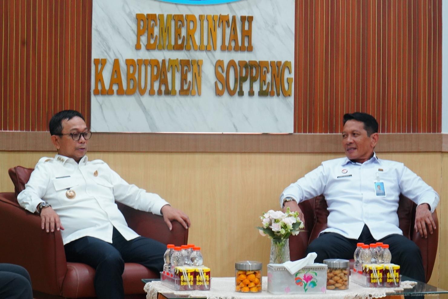 Sinergi Kanwil Kemenkum Sulsel – Pemkab Soppeng, Kawal Pembentukan Produk Hukum Daerah