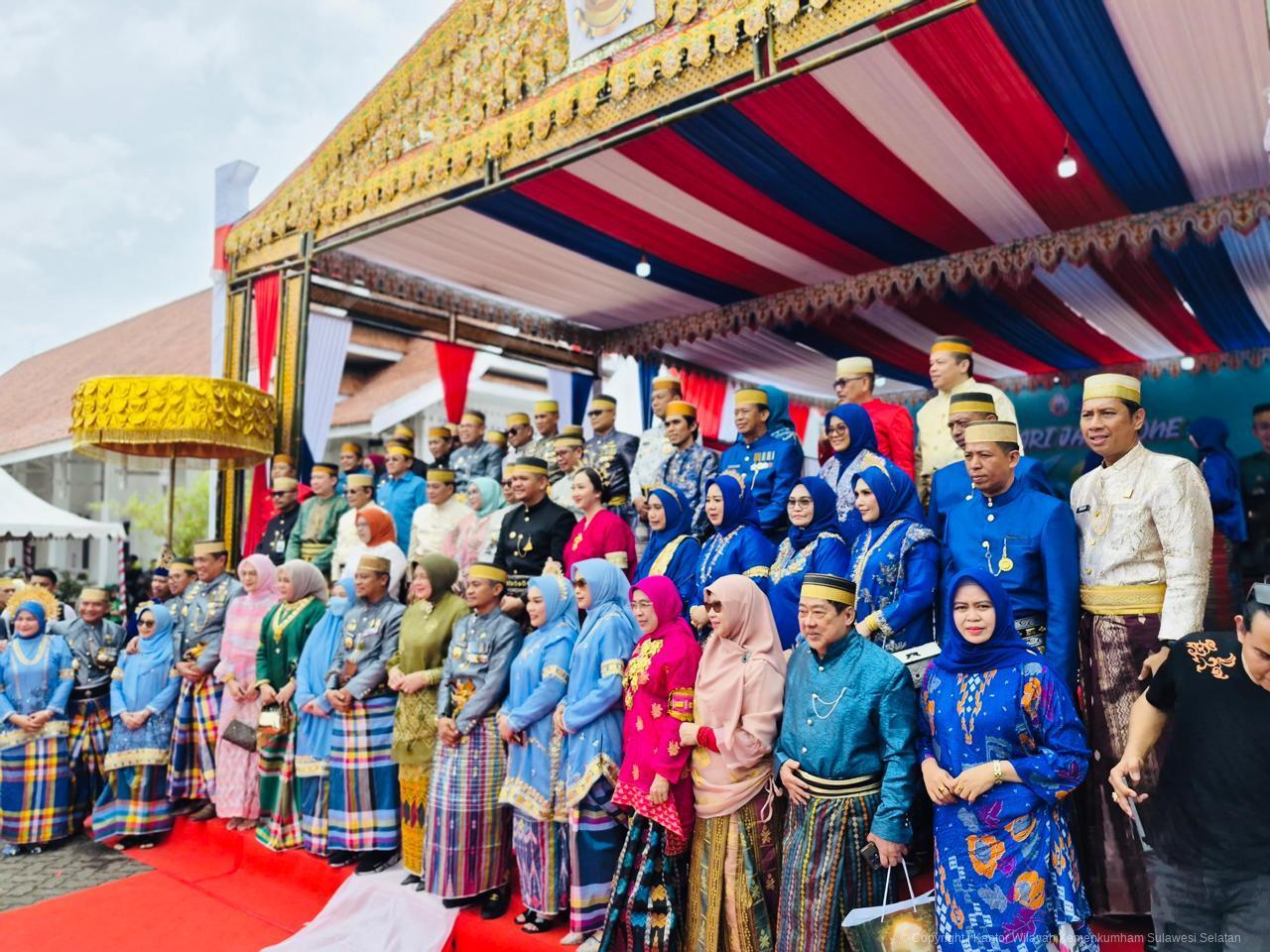 696 Tahun Bone Berdiri, Kemenkum Sulsel Hadir Rayakan Semangat "To Masseddi Patarompoi Wanua Bone