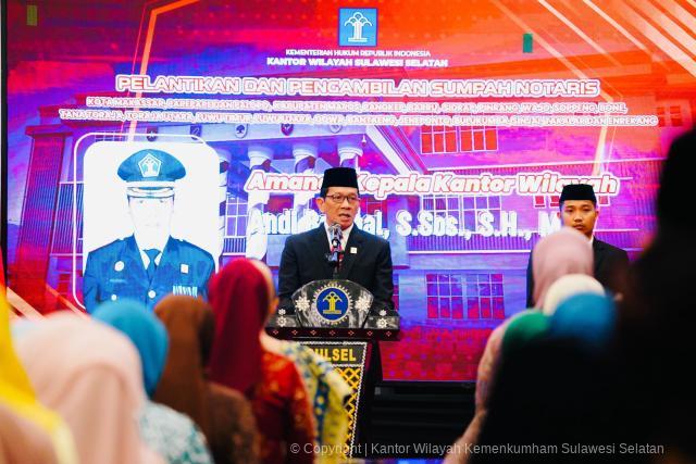 125 Notaris Baru Resmi Dilantik Kakanwil Kemenkum Sulsel