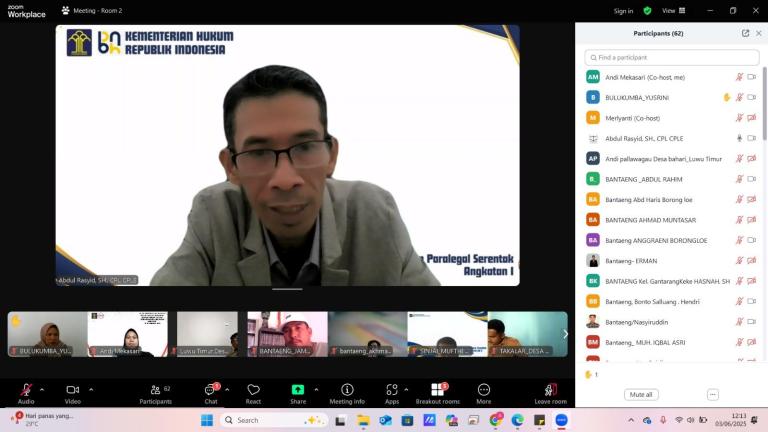 182 Calon Paralegal Ikuti Pelatihan Paralegal Angakatan II