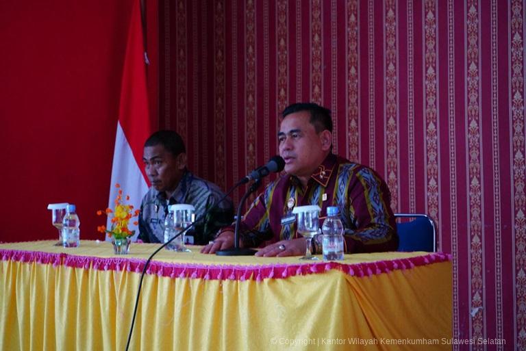 Beri Penguatan di Rutan Enrekang Kakanwil Taufiqurrakhman Tekankan 3 Prinsip Kerja