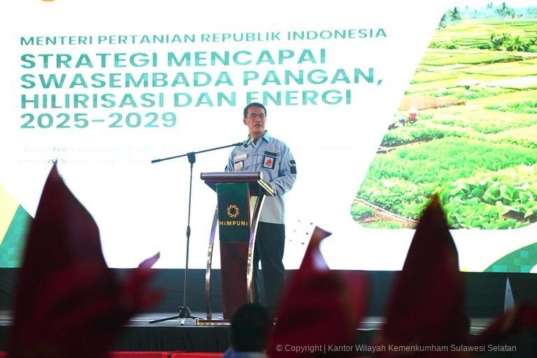 Dibuka Mentan RI Kanwil Kemenkum Sulsel Hadiri Pembukaan Sidang Umum Himpuni
