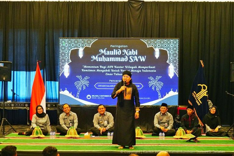 Gelar Maulid Nabi Muhammad SAW Kakanwil Kemenkumham Sulsel Ajak Seluruh Pegawai Jalani Hidup Dengan 3M2