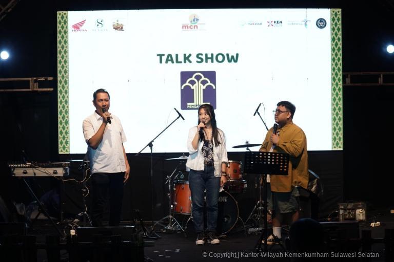 Hari KI Sedunia Kanwil Kemenkum Sulsel Berbagi Pengetahuan Merek Pada Makassar Culinary Night1