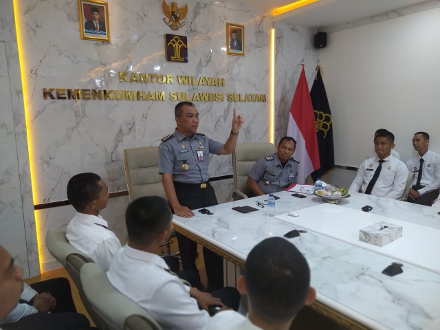 Kabid Pelayanan Tahanan Bekali 57 CPNS Kanwil Kemenkumham Sulsel Tugas dan Fungsi Pemasyarakatan