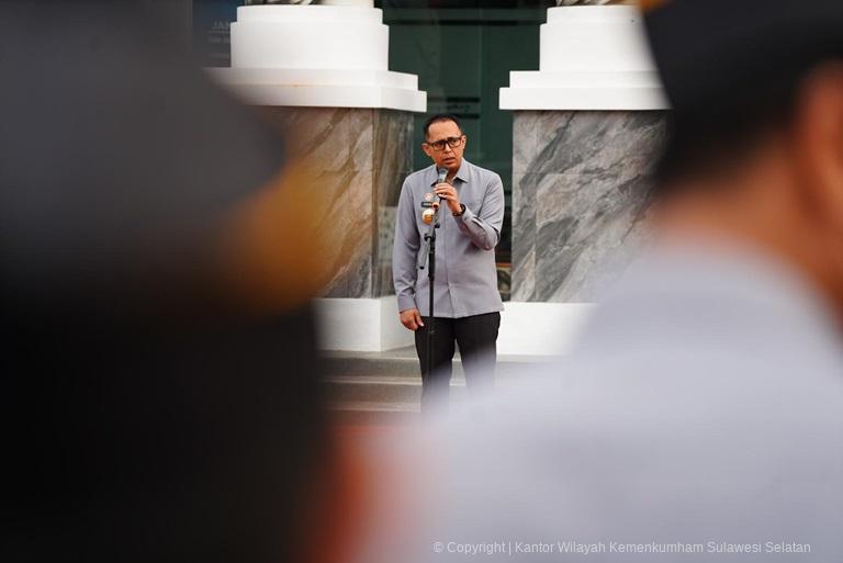 Kadiv Yankum Ajak Jajaran Kanwil Kemenkum Sulsel Berkinerja Baik Ditengah Efisiensi Anggaran