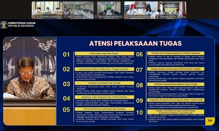 Kakanwil Kemenkum Sulsel Siap Tingkatkan Kinerja dan Implementasi Arahan Sekjen