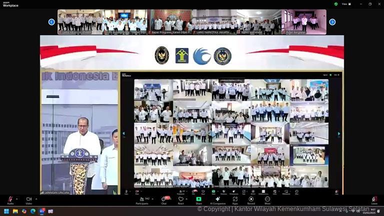 Kakanwil Kemenkum Sulsel ikuti Apel Bersama Awal Tahun 2015 Kemenko Hukum HAM dan Impas2