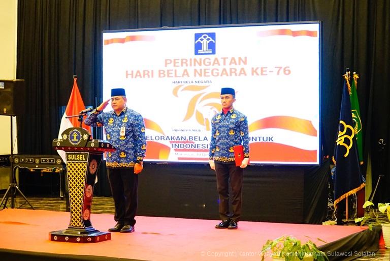 Kakanwil Kemenkumham Sulsel Ajak Seluruh Jajarannya Gelorakan Semangat Bela Negara