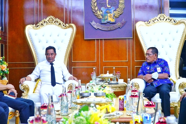 Kakanwil Kemenkumham Sulsel Audensi Dengan Gubernur Sulsel untuk Hadir Pada Rakor Pembentukan Produk Hukum Daerah