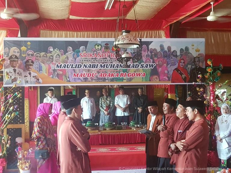 Kakanwil Kemenkumham Sulsel Hadiri Peringatan Maulid Nabi Muhammad SAW Lembaga Adat Kerajaan Gowa1