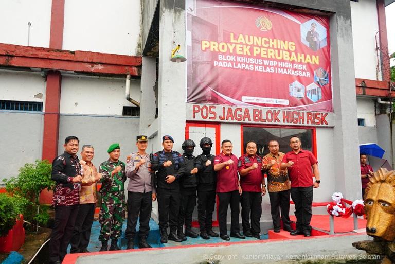 Kakanwil Kemenkumham Sulsel Launching Blok Khusus WBP High Risk Lapas Makassar3